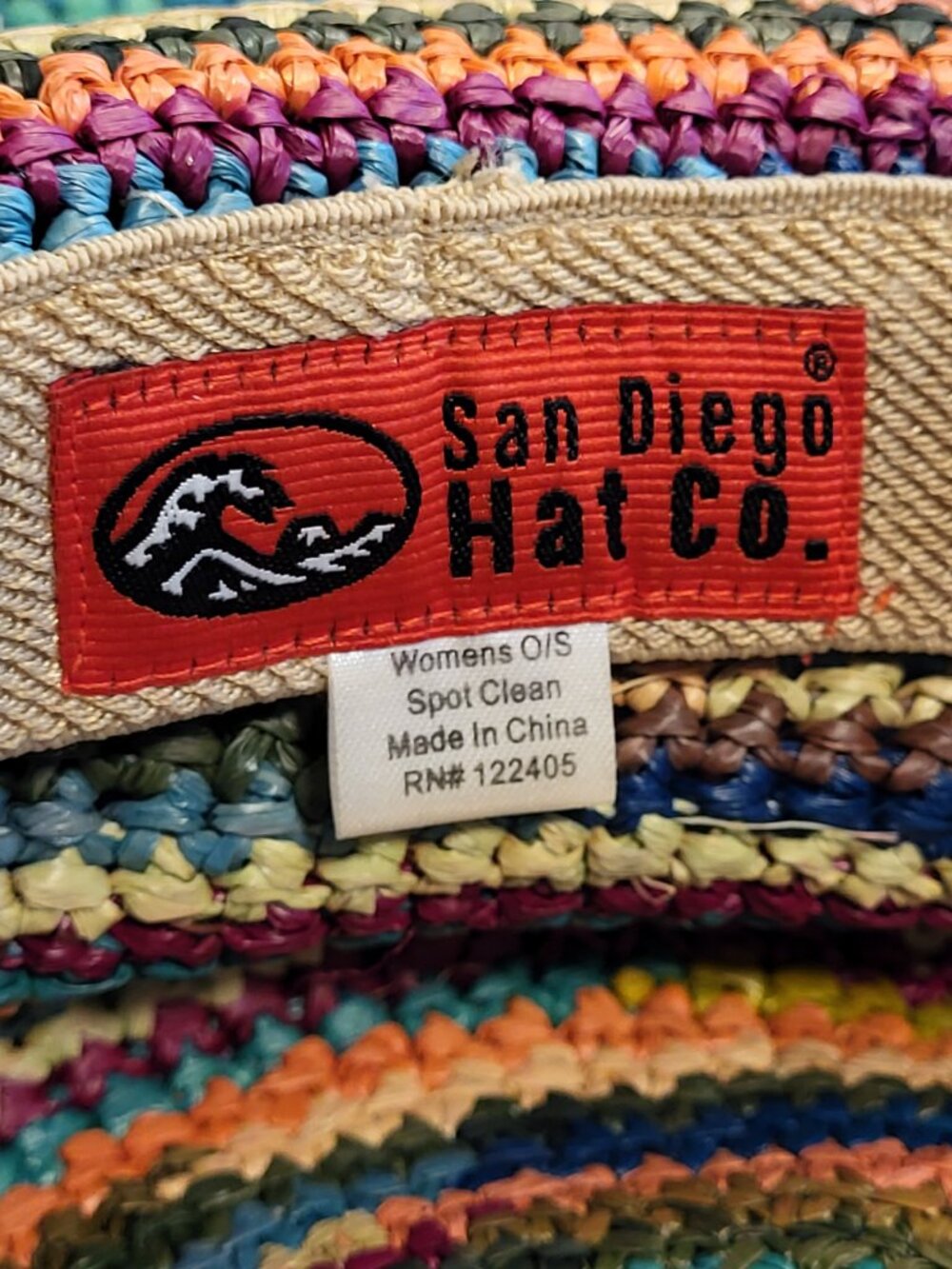 San Diego Hat Company 100% Raffia Colorful / Sun / Beach Vacation Summer Hat - Picture 6 of 12